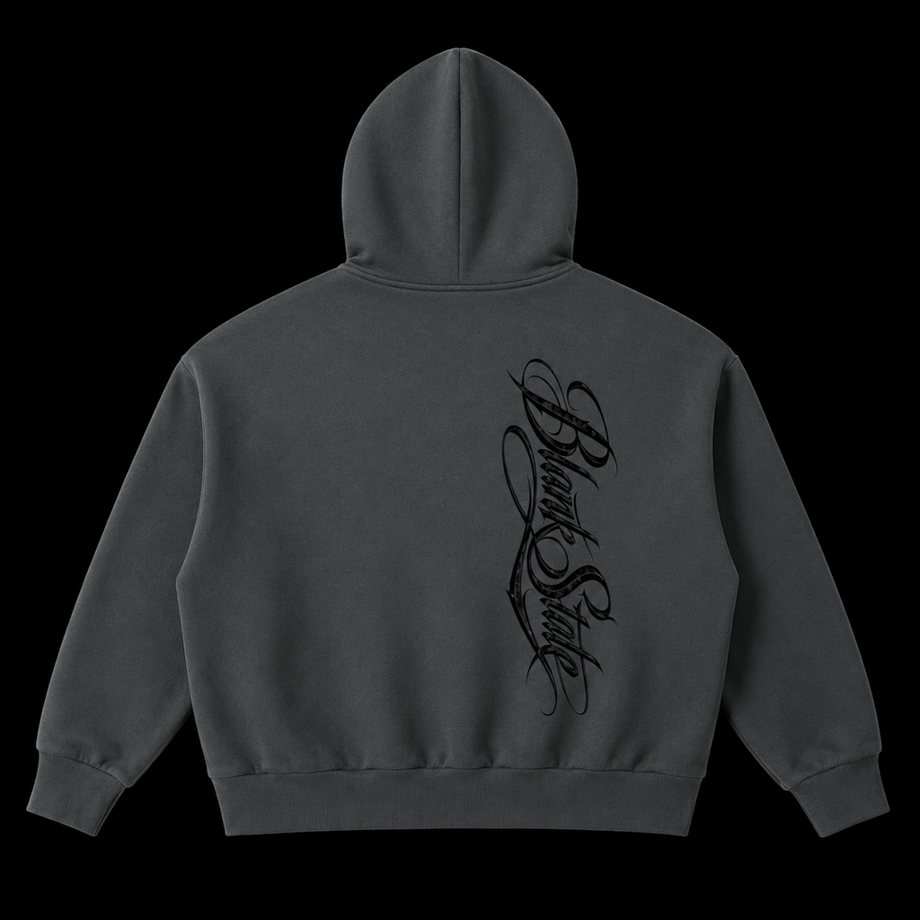 Fleeced Full-Zip Boxy Hoodie