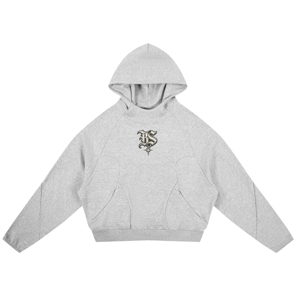 Curved Panel Raglan Hoodie