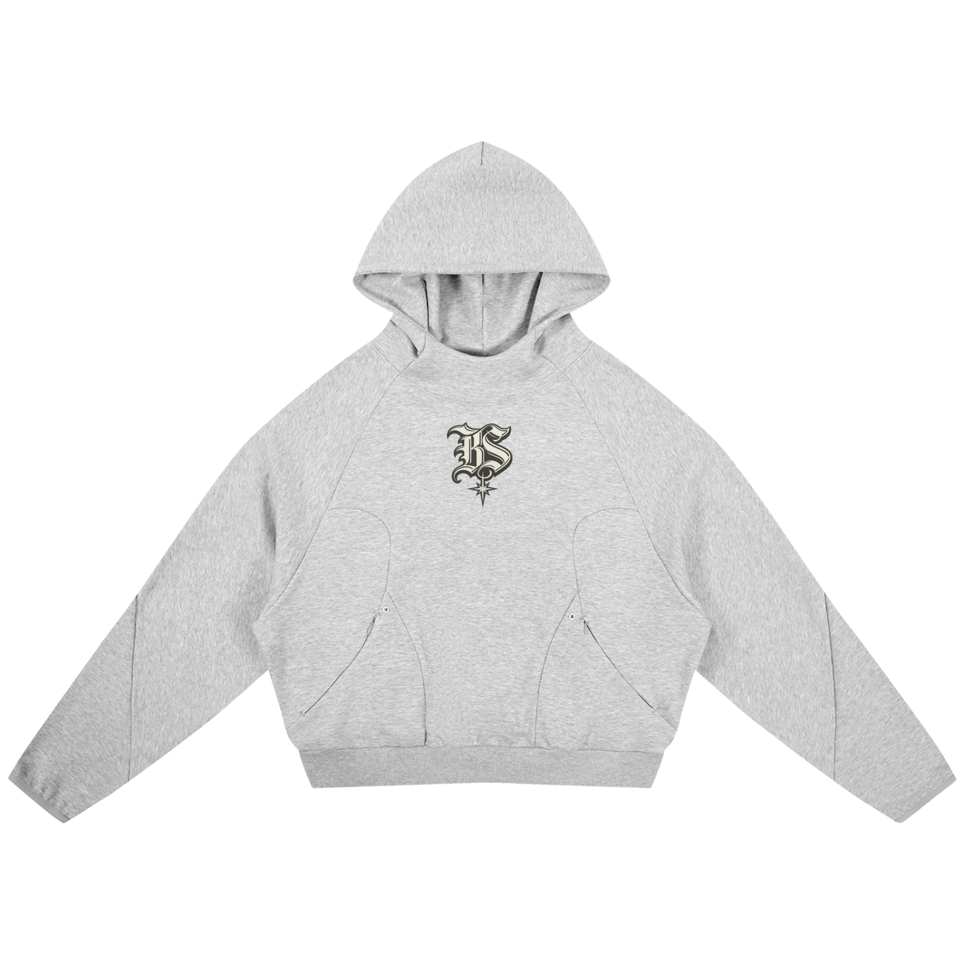 Curved Panel Raglan Hoodie